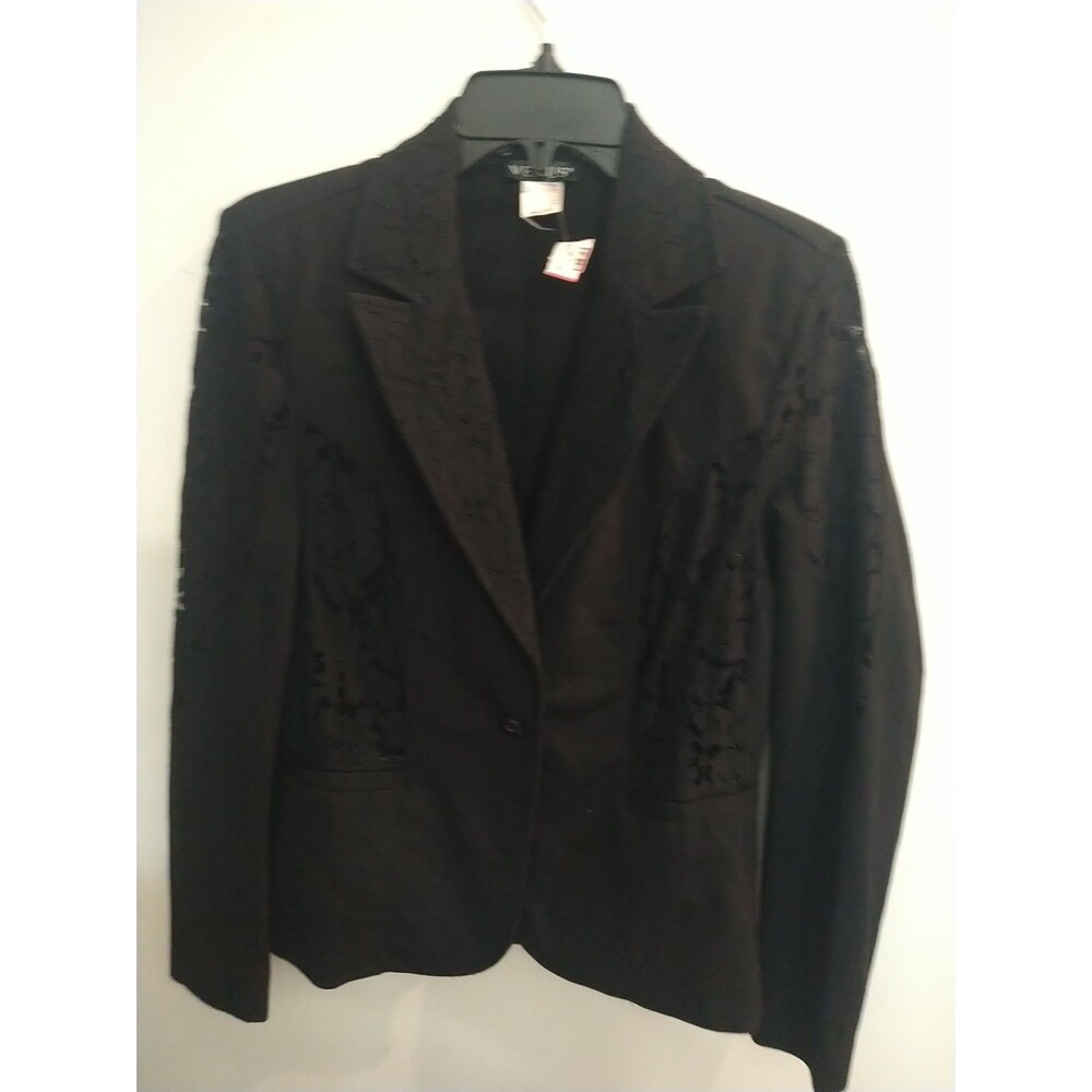 Venus Lace Blazer Black Sz 4 Boho Feminine Cottage Core Y2k